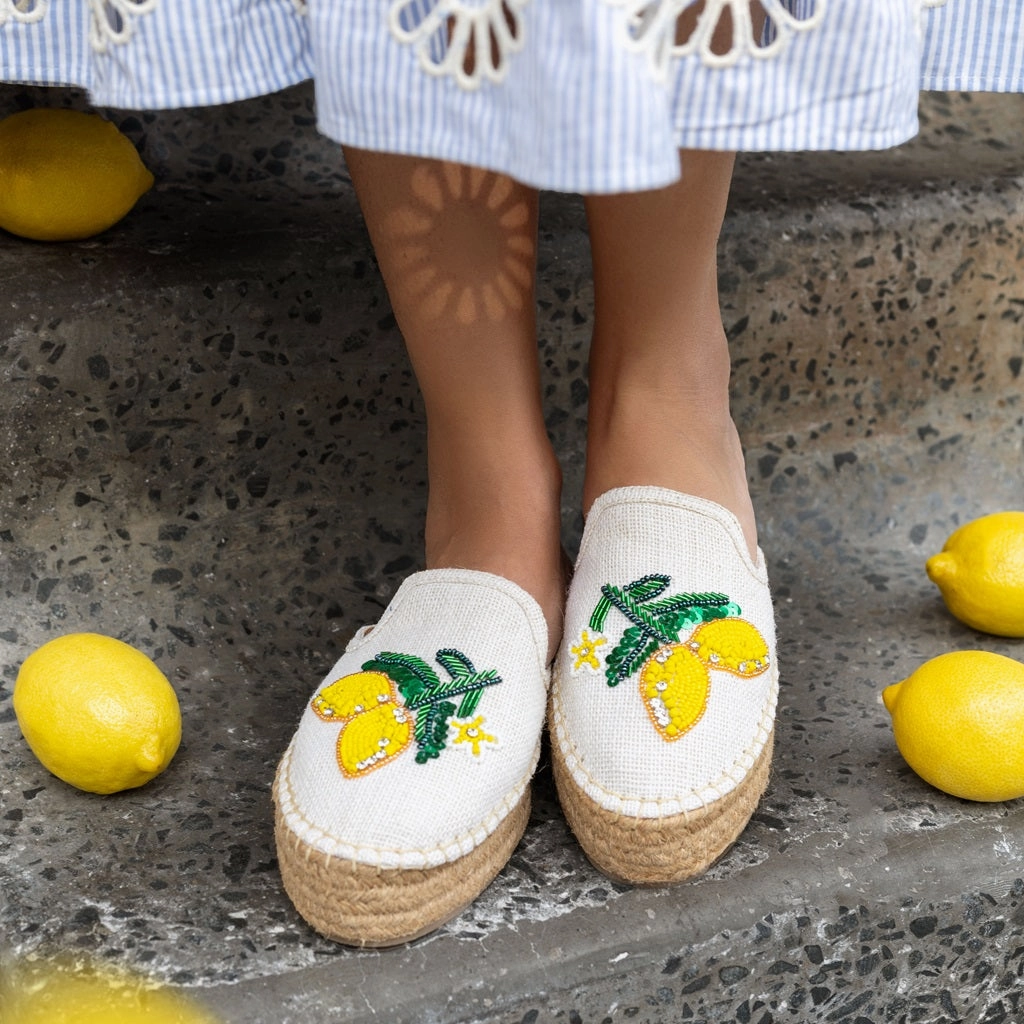 Lemoncello Espadrilles Off white Platforms Zilveren Espadrilles