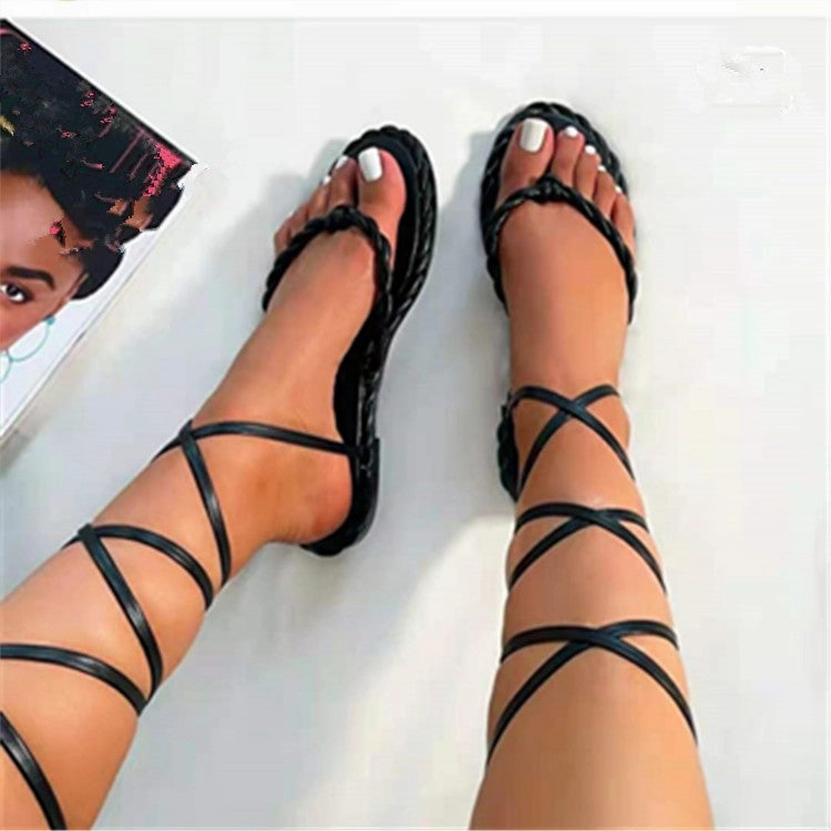 Universal Thread Shoes Flats Fashion Summer Lace-Up Flat Sandals Womens Shoes