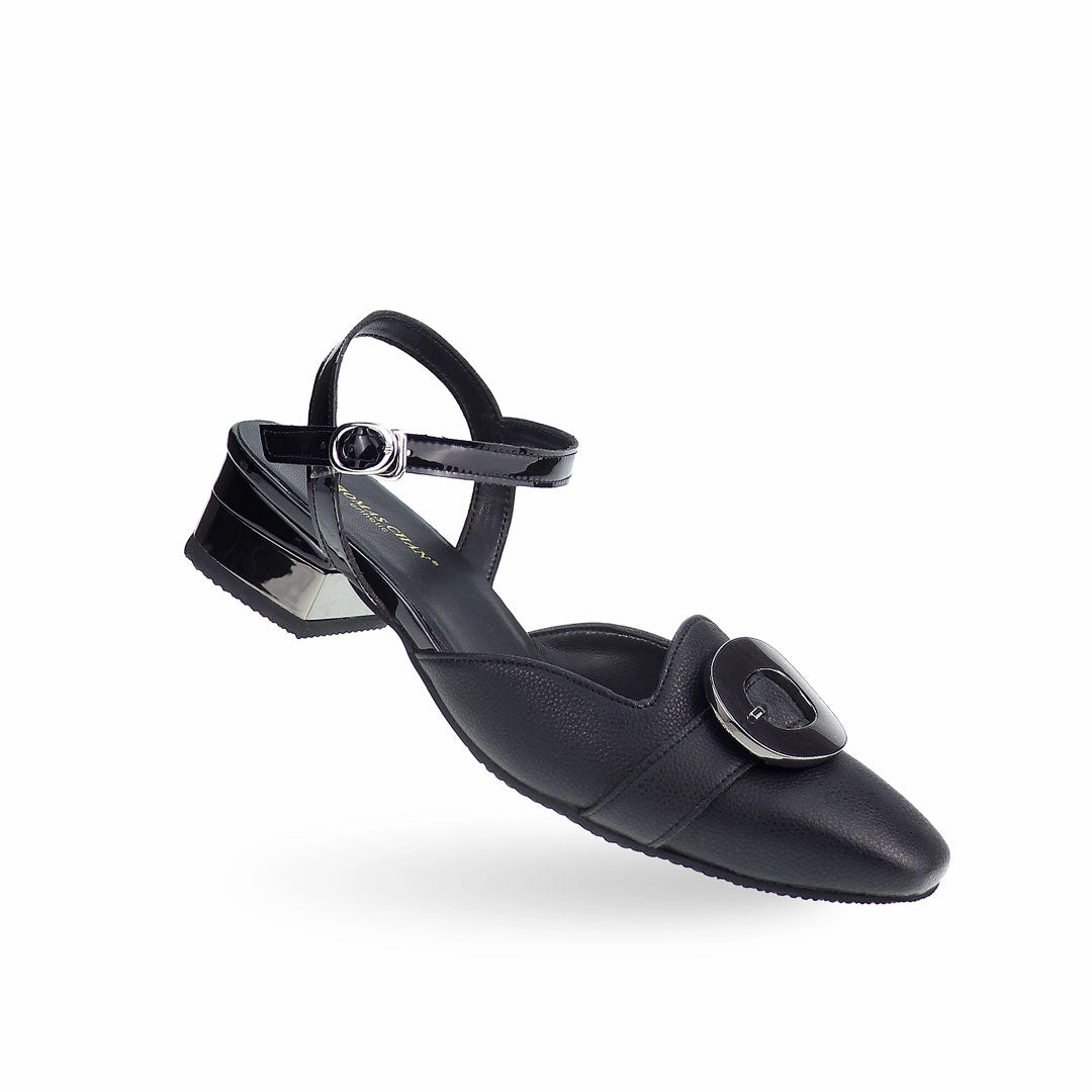 Square-Toe Ankle Strap Low Heels 1.5"inch [Office Wear Series] Casual Fleet Shoes