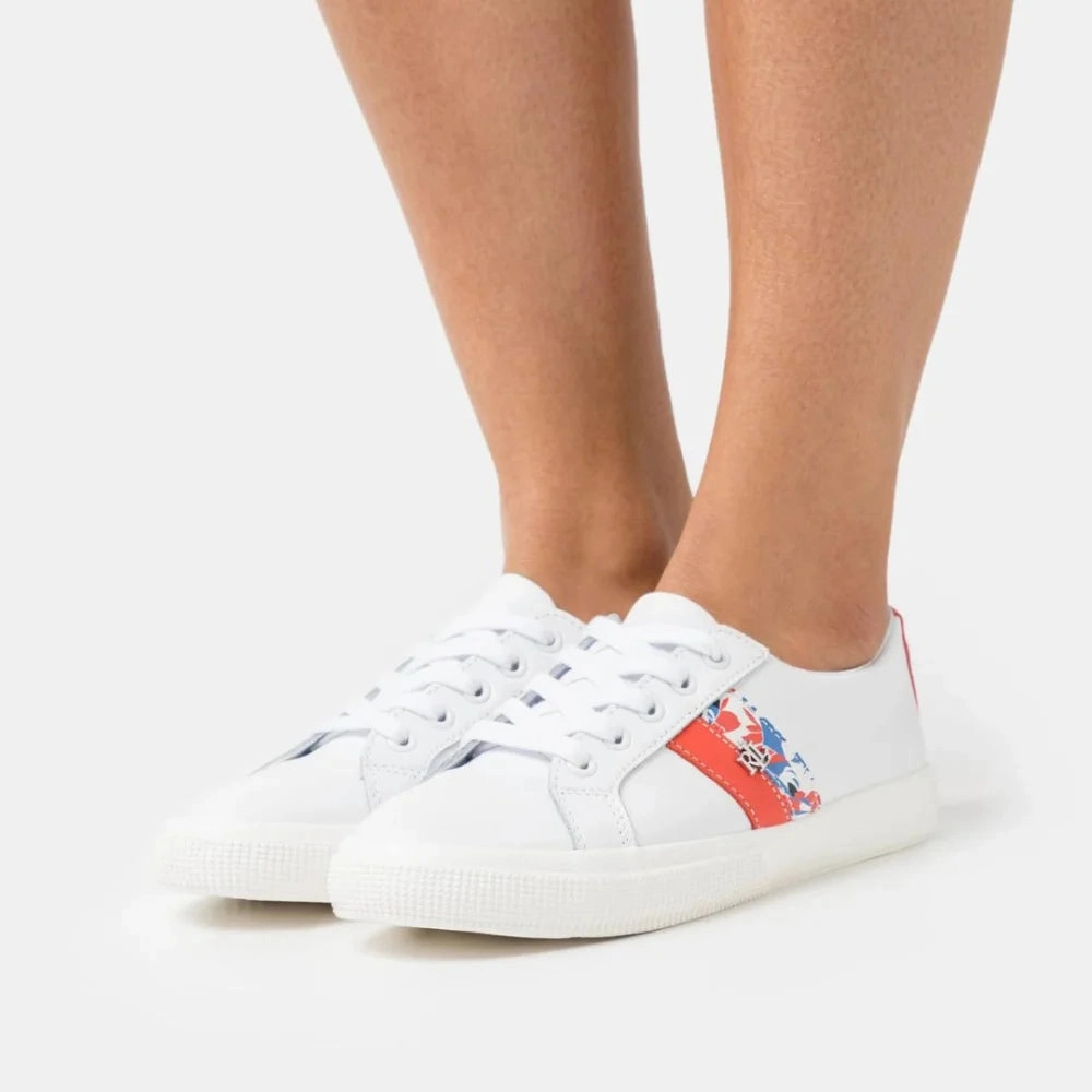 Slip On Dress Sneakers Ralph Lauren Janson Action Leather Sneaker Women - WHTFLW