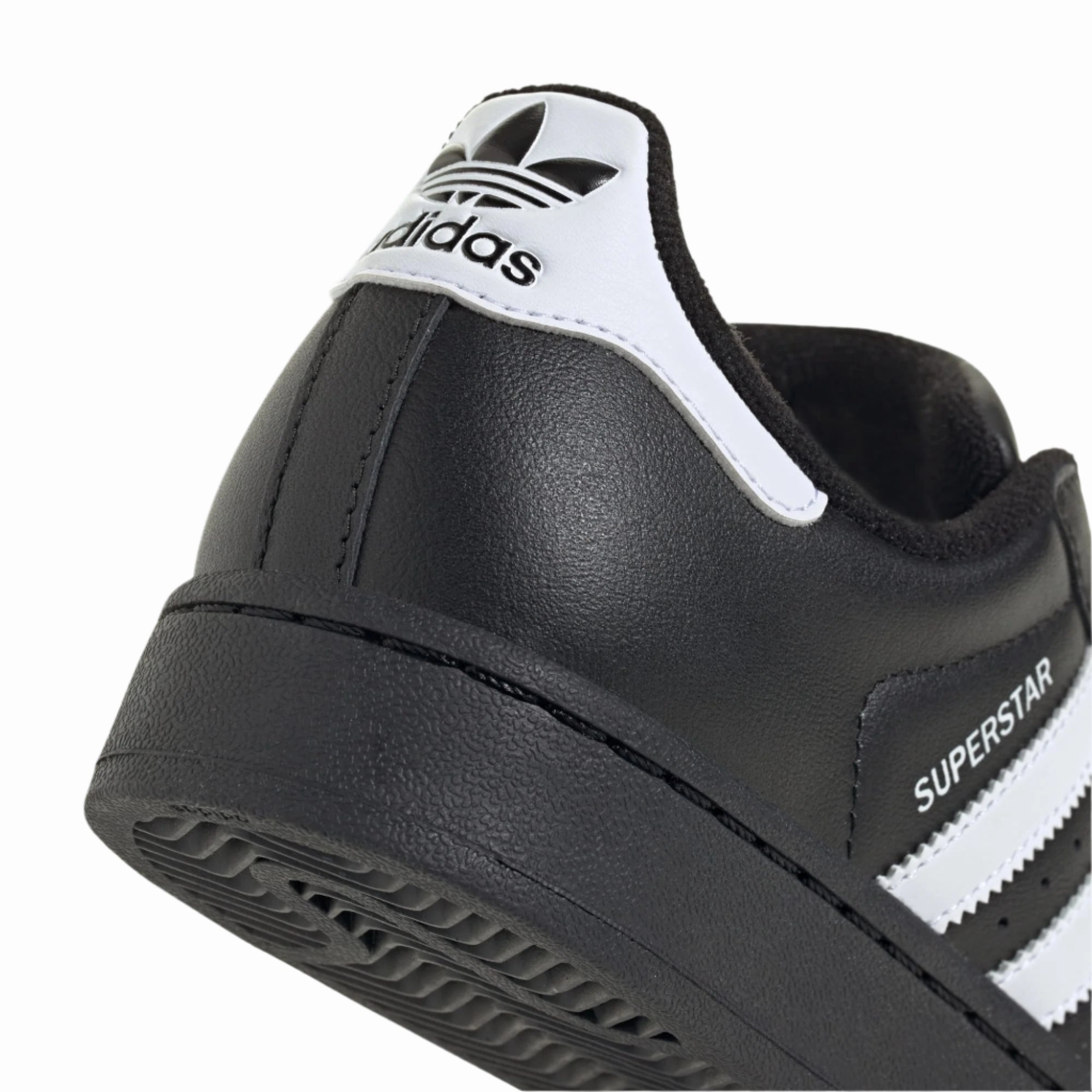 Grade School Adidas Superstar II J Shoes - Black/White/Black Adidas Shoes With Memory Foam