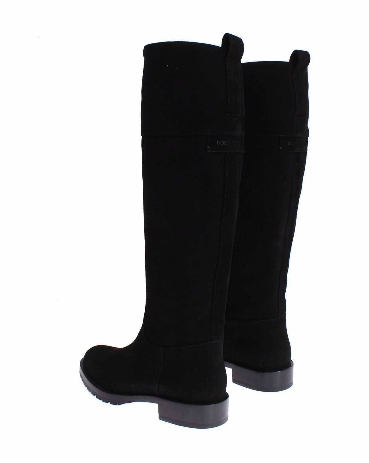 Brown Suede Goatskin Flat Boots Flat Shoes With Gold Chain