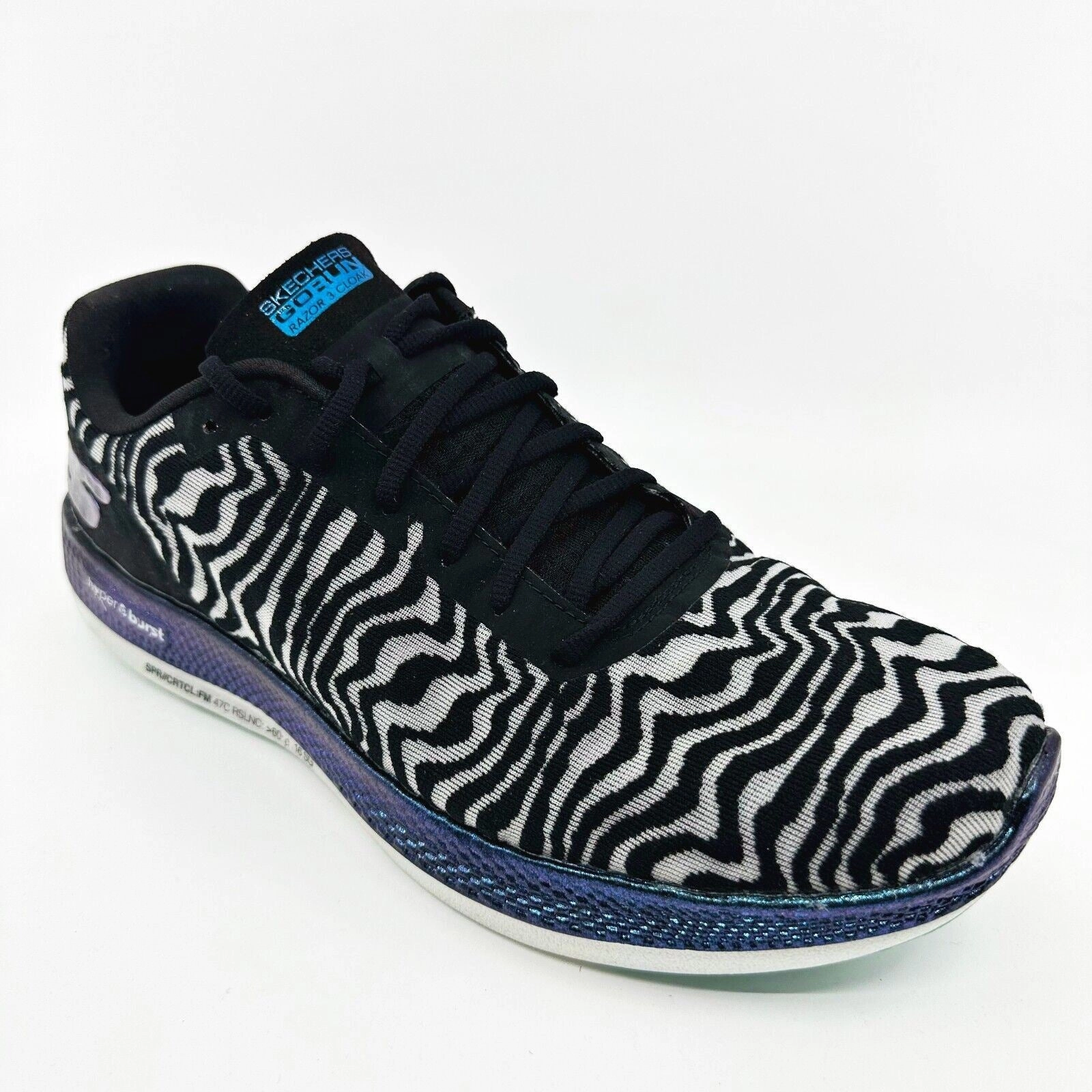 Trail Running Shoes Best Skechers Go Run Razor 3 Hyper Burst Black Blue Womens Size 11 Running Shoes