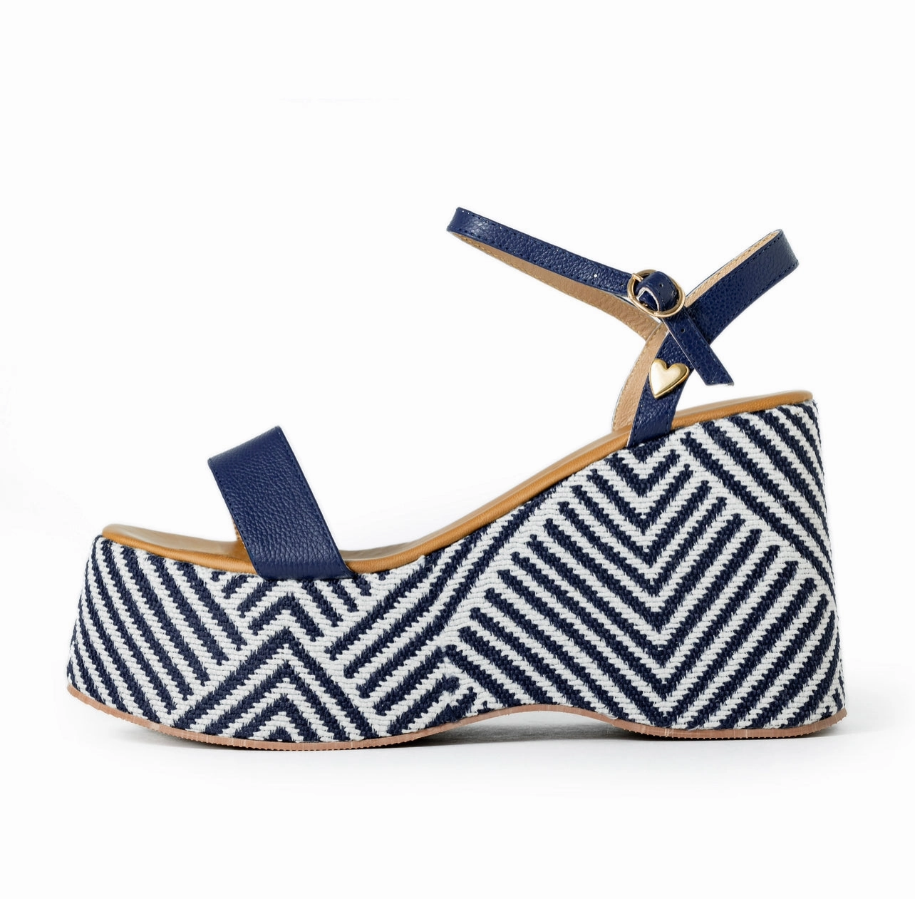 Caslon Espadrille Olivia Blue Stripes Sandals [ No Return - No Exchange ]
