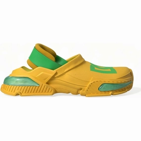 Burberry Slippers Dolce & Gabbana Yellow Green Rubber Clogs Men Slippers Men Shoes