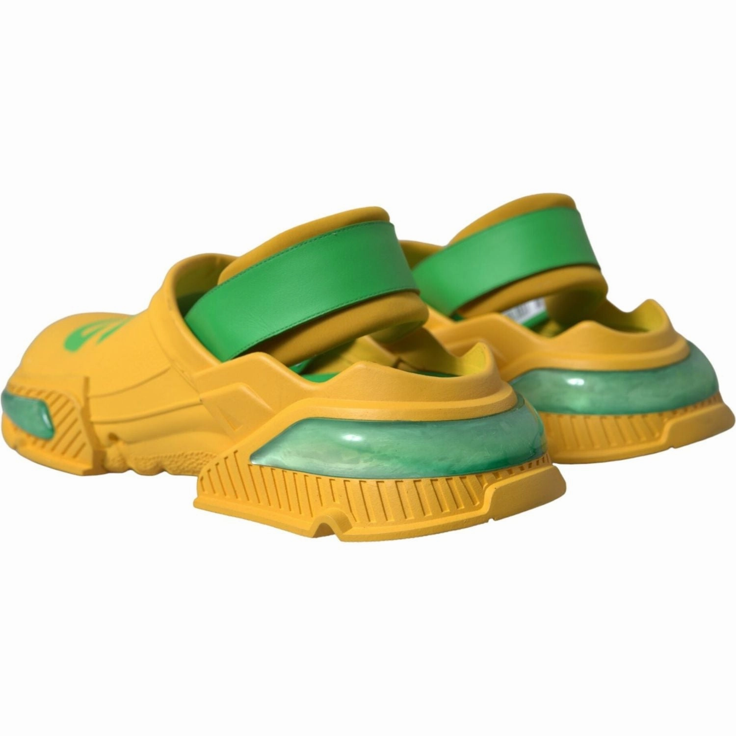 Sand Tasman Slippers Dolce & Gabbana Yellow Green Rubber Clogs Men Slippers Men Shoes