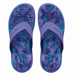 Under Armour Girls' UA Ignite Pro Marbella Graphic Slides Flip Flops With Heel