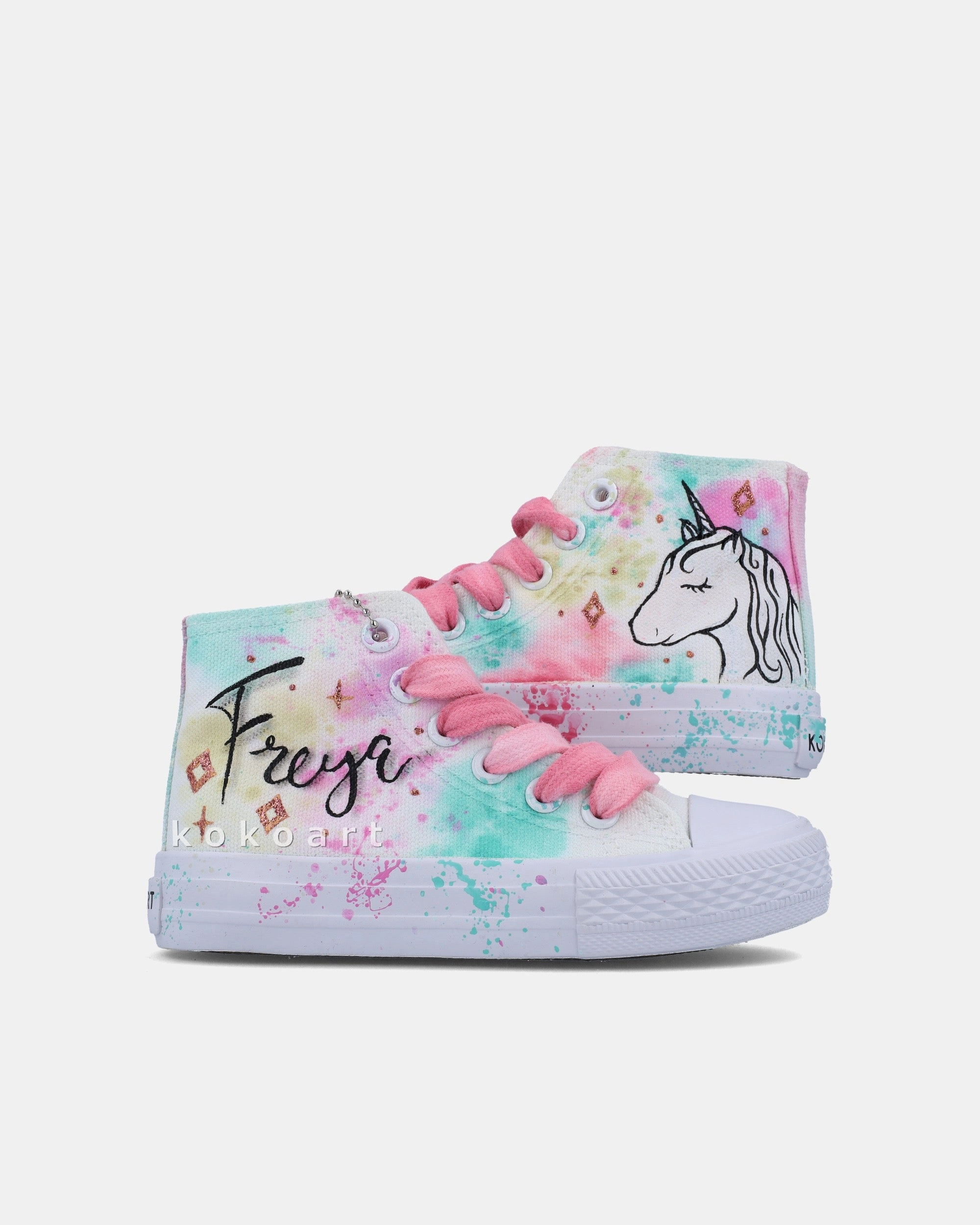 Unicorn Hand Painted Shoes Snow Shoes