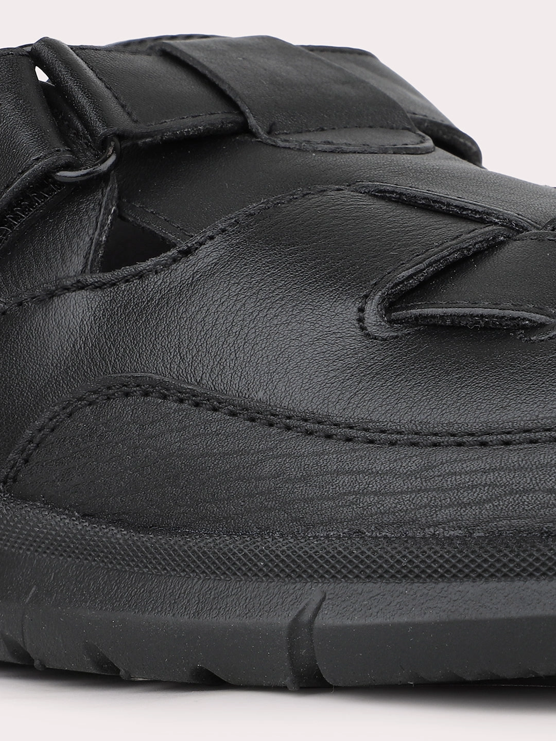 Sandals Royal Bahamian Mens Black Solid Round Toe Casual Sandals