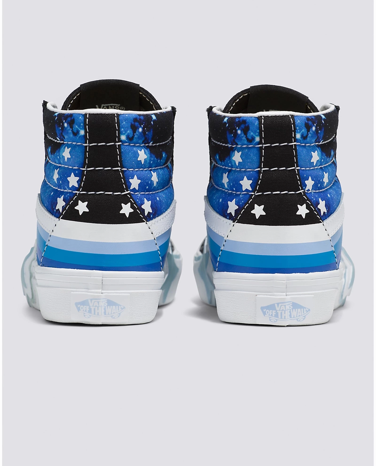 Best Skate Shoe Ever Vans Sk8-Hi Kids Rainbow Star Glow Galaxy Black / Blue