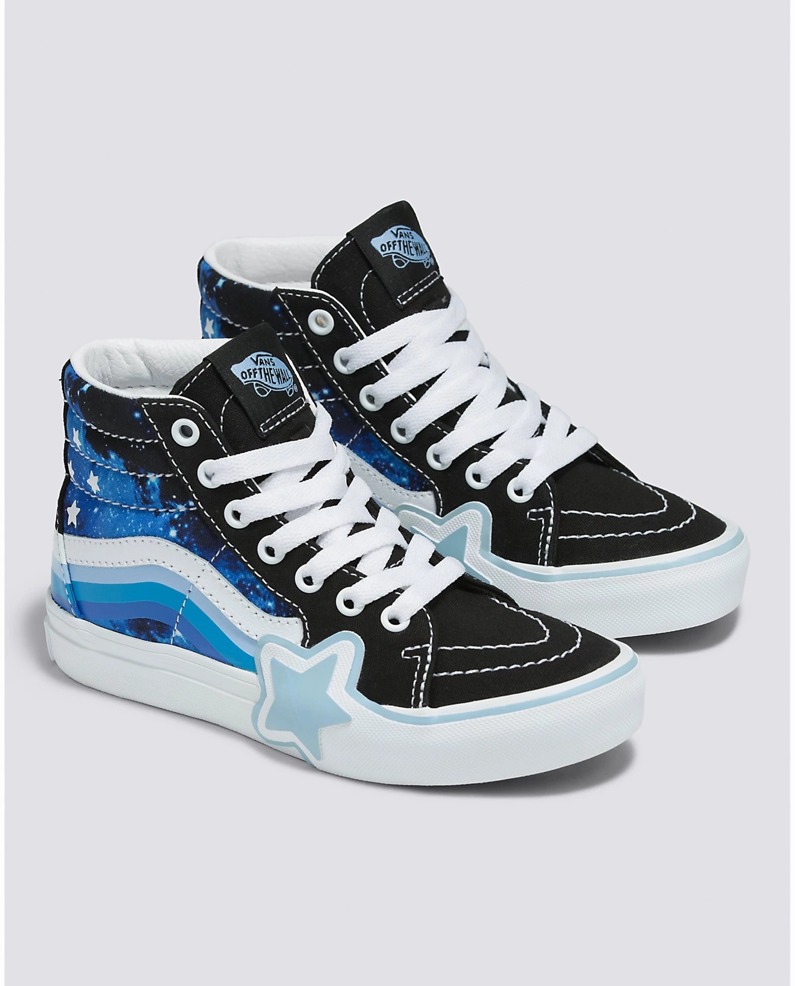 Skate 2004 Vans Sk8-Hi Kids Rainbow Star Glow Galaxy Black / Blue