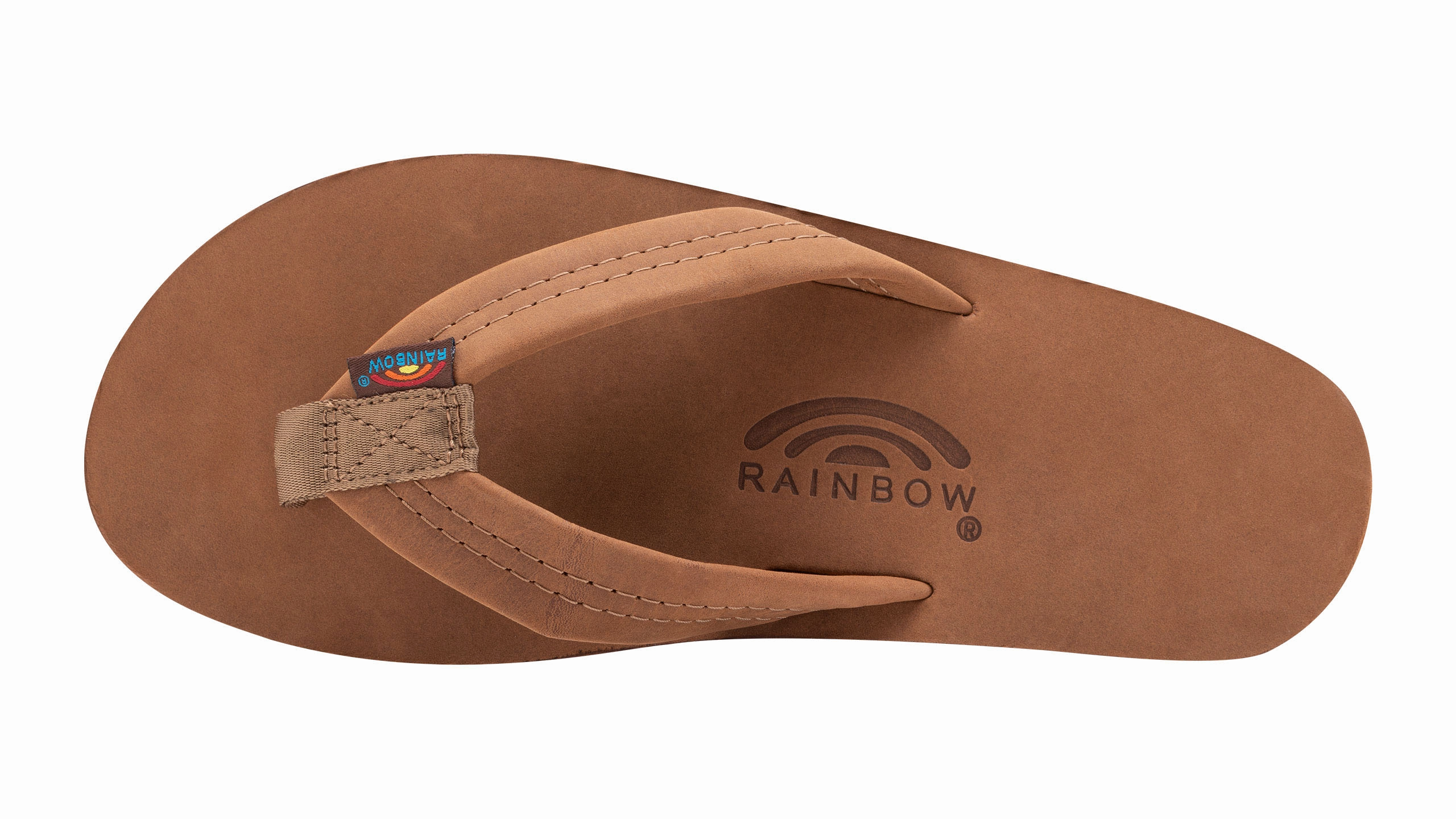 Single Layer Premier Leather Redwood (Men) Ortho Flip Flops