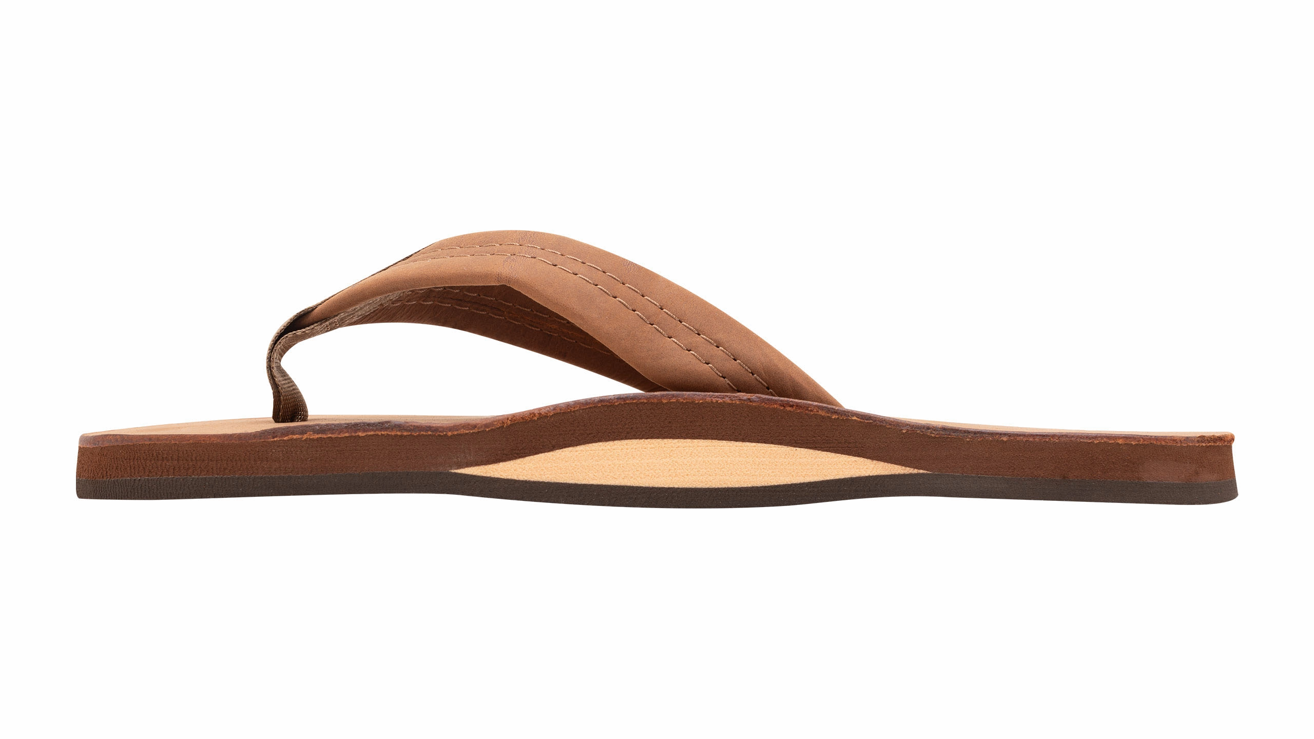 Single Layer Premier Leather Redwood (Men) Wedding Flip Flops For Dancing