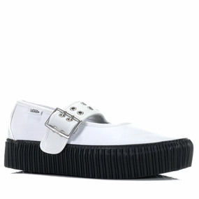 Best Walking Shoes Extra Support Vans Mary Jane Creeper Grunge White/Black