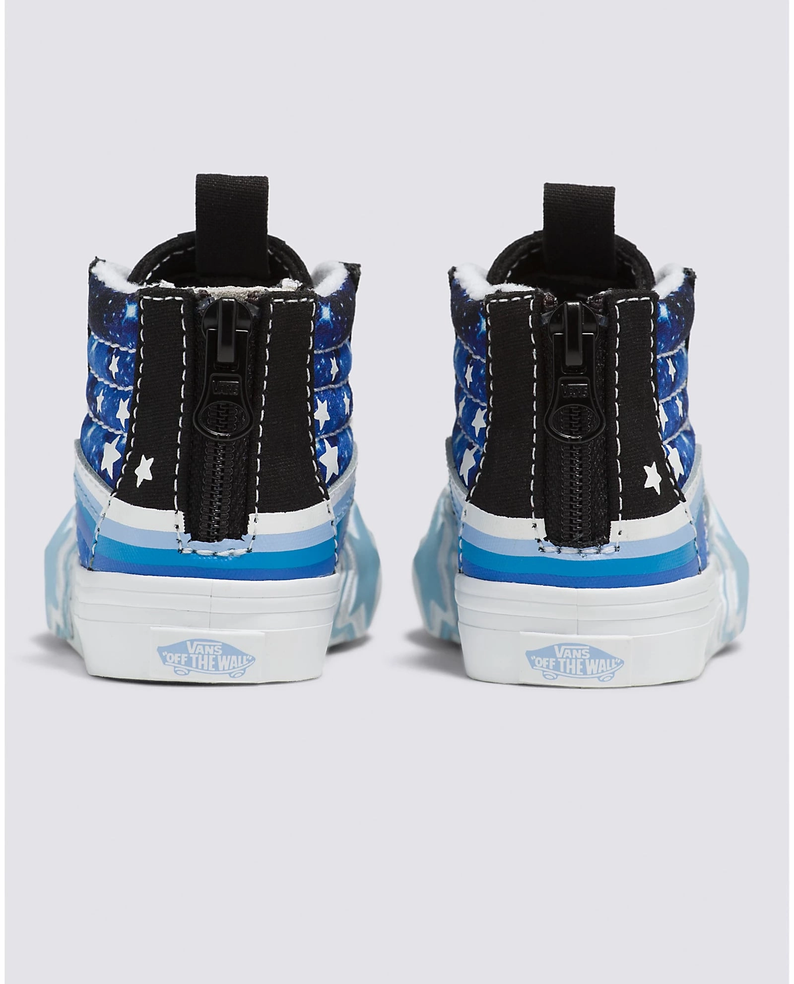 Skate Shoes Brands From The 90s Vans Sk8-Hi Zip Toddlers Rainbow Glow Galaxy Black / Blue