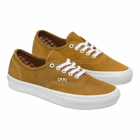 2014 Skate Shoes Vans Skate Authentic  Leather/Golden Brown