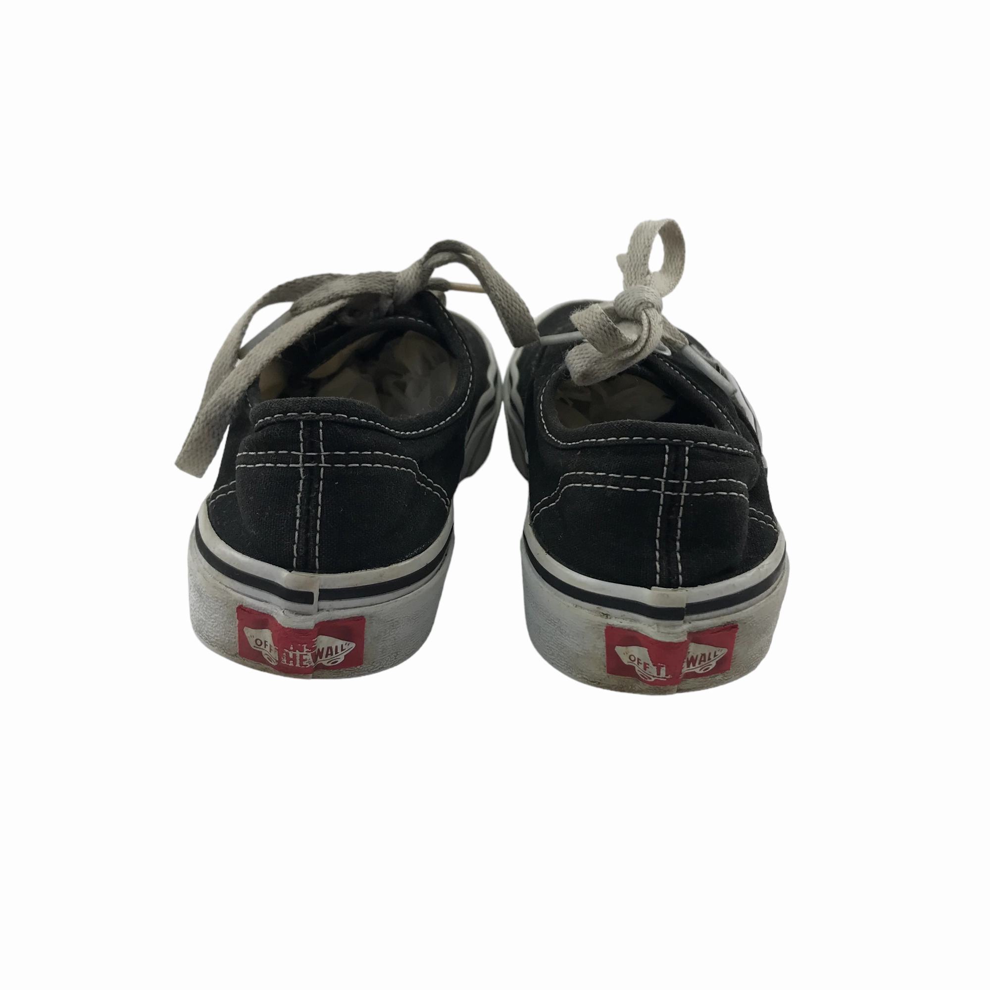 Vans Trainers Shoe Size 2 Black Canvas Shoes Sneakers Sold