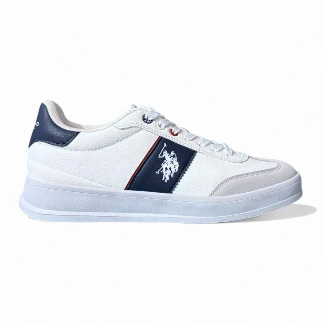 Leather Casual Shoes Without Laces U.S. POLO ASSN. Campy Sneakers - WHTNVY