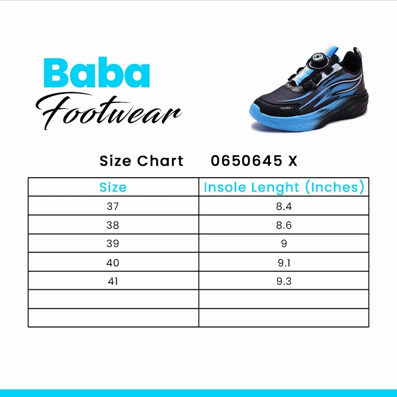 Baba Jogger Shoes Blue 650645 Flat Thin Sole Shoes