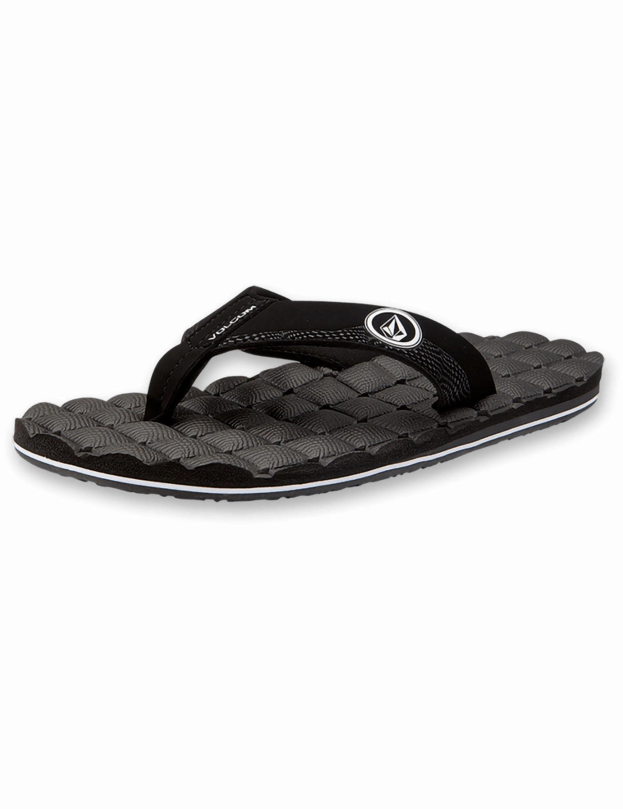Size 12 Flip Flops Volcom Recliner Sandals in Black White