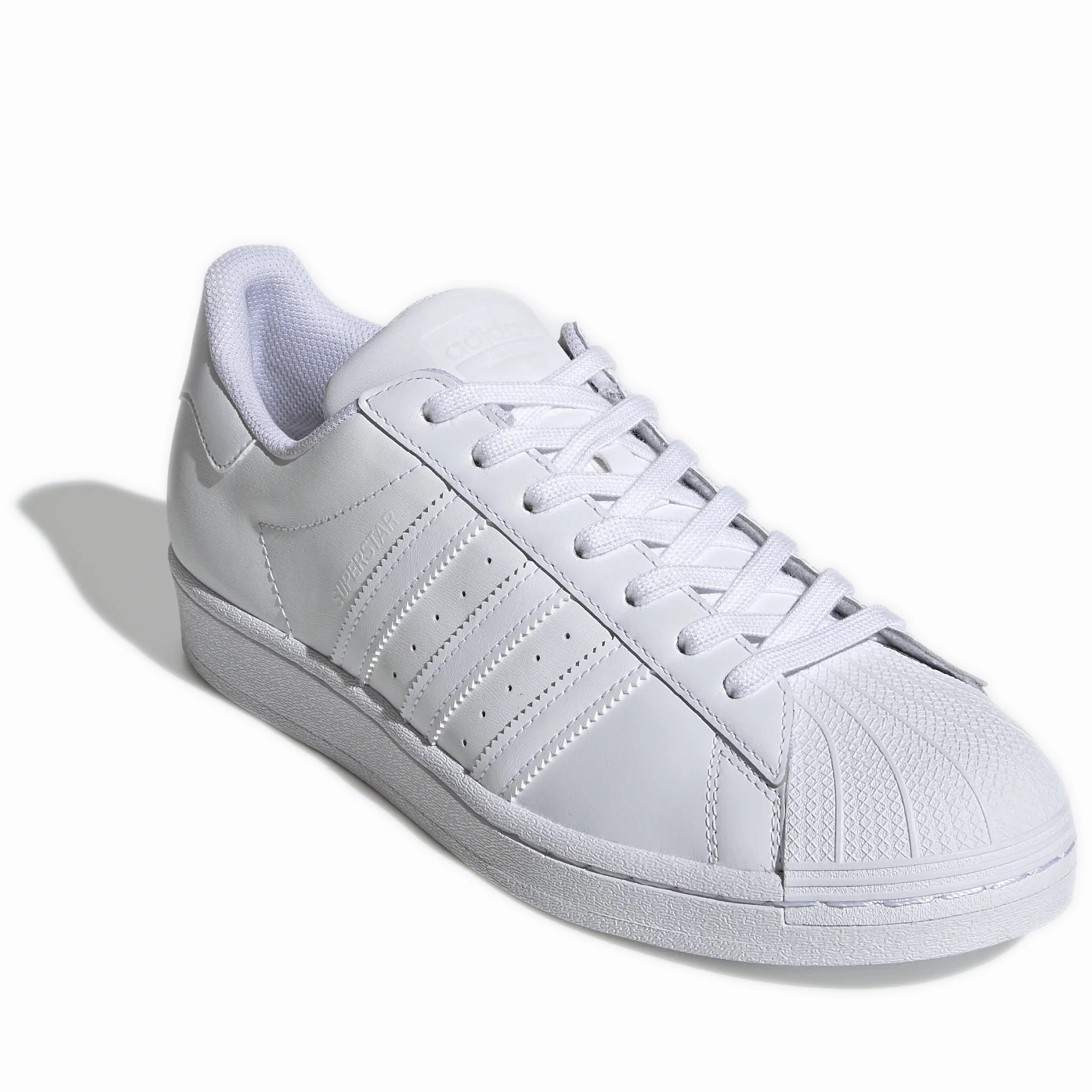 Grade School Adidas Superstar J Shoes - White Walking Extra Wide Walking