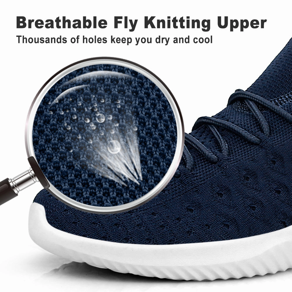 Best Luxury Flat Shoes FEETHIT Mens Non-slip Walking Sneaker Blue