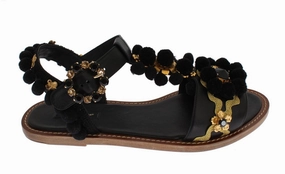 Best Golf Shoes Wide Flat Feet Black Leather Crystal Torero Sandal Shoes