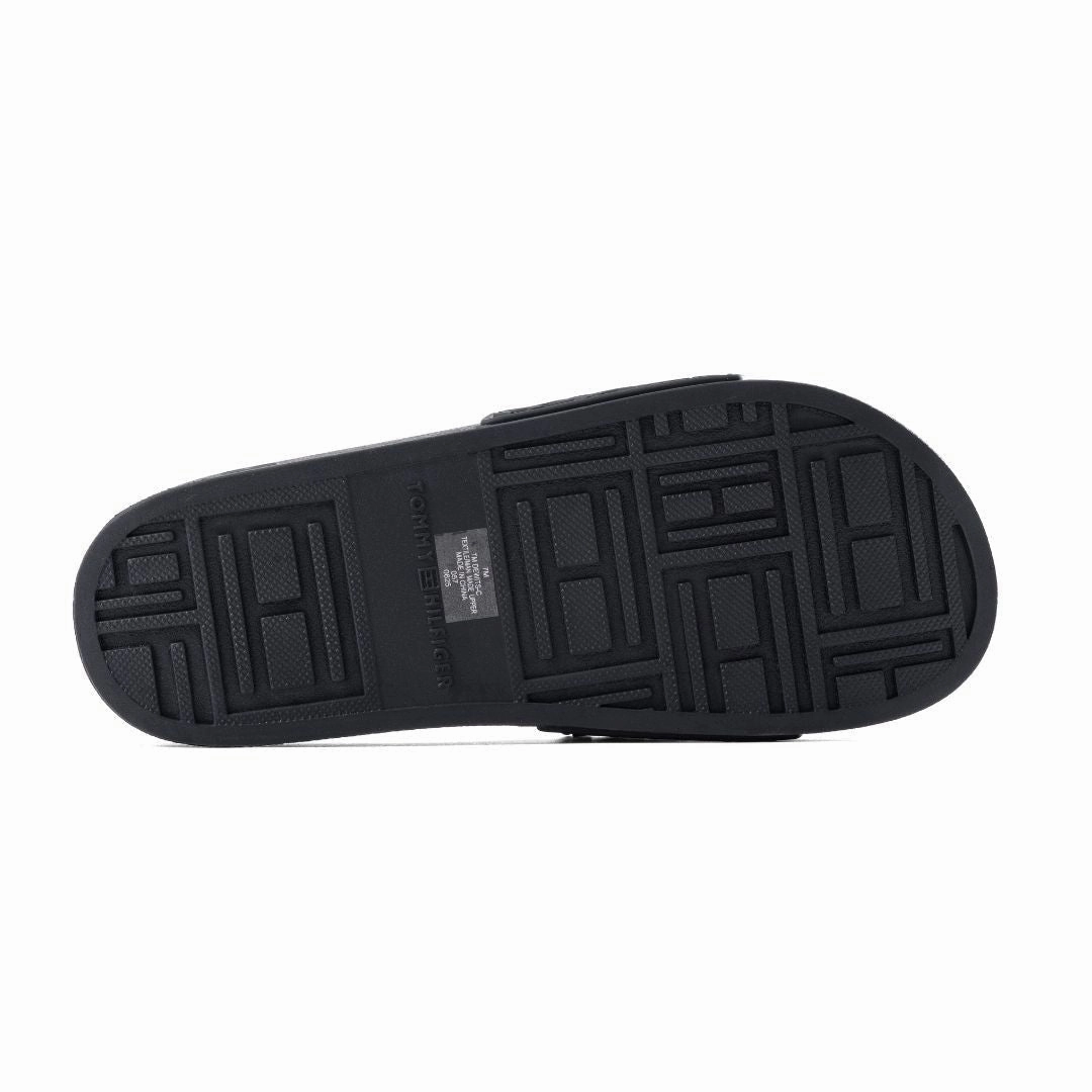 Tommy Hilfiger Dewts Logo Monogram Slides Men - BLK Sandals Slide Sandals