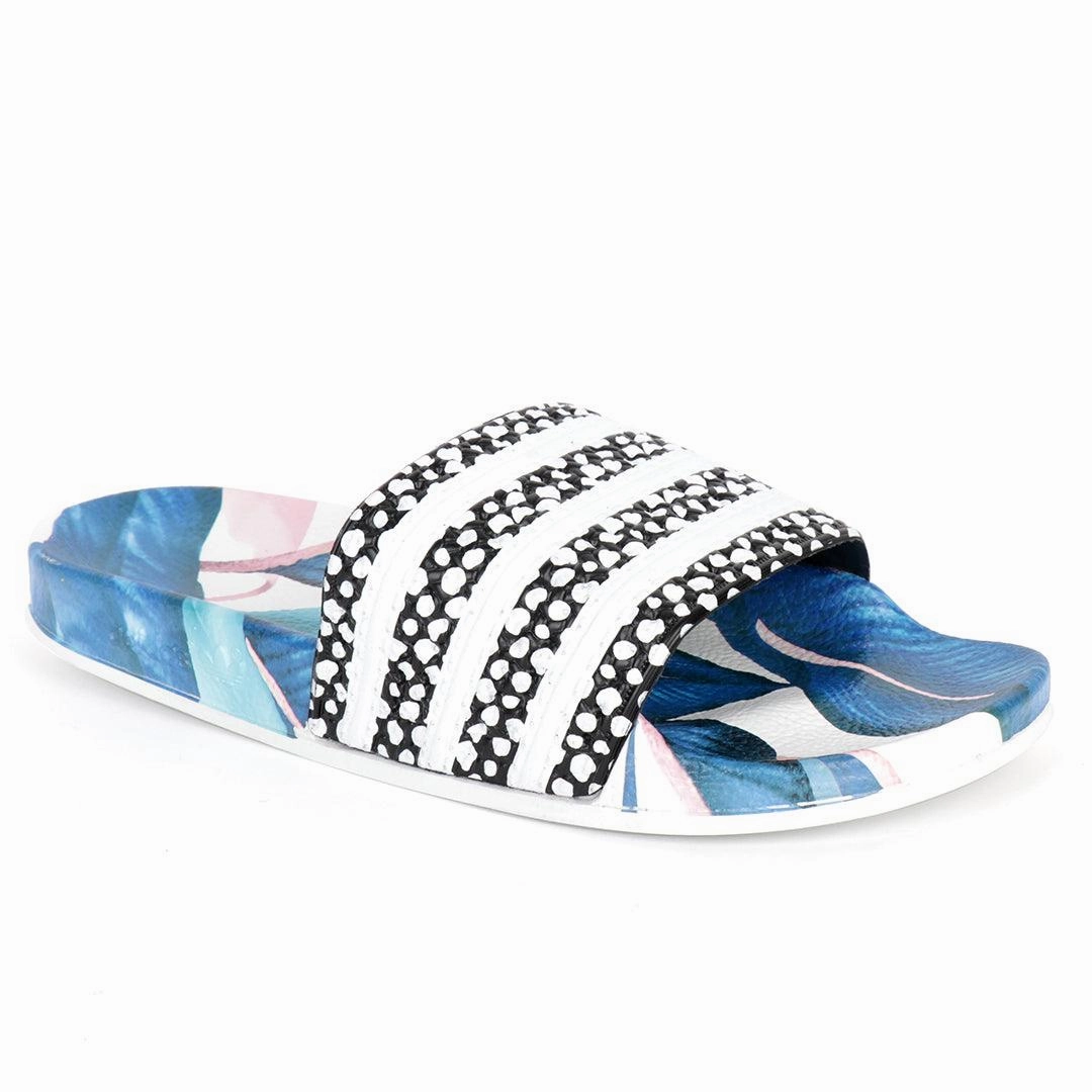 Designer Slides For Cheap AD Adilette Men's Slide Floral Print Sole -Multicolor