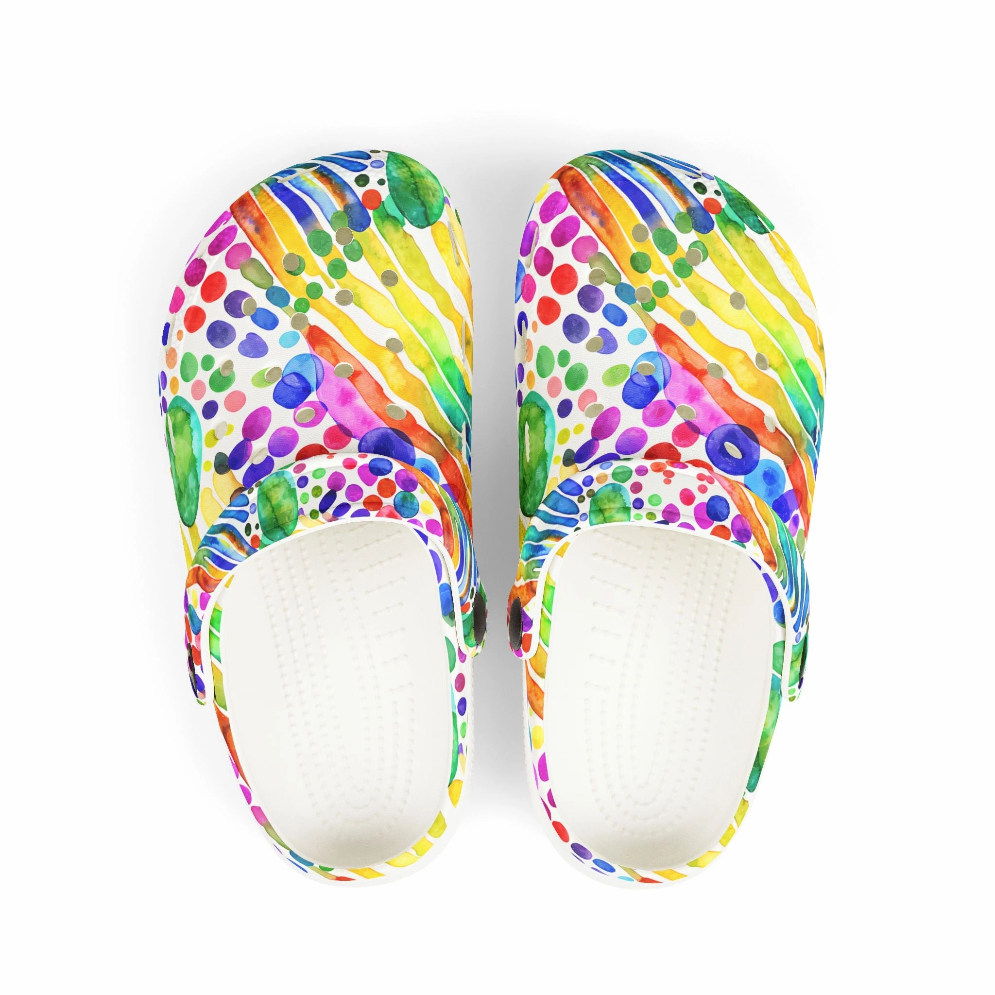 Leather Waterproof Golf Shoes Colorful Kid's EVA Foam Clogs, Fun Summer Shoes, Playful Footwear, Outdoor Clogs, Toddler Garden Shoes, Vibrant Slip-Ons