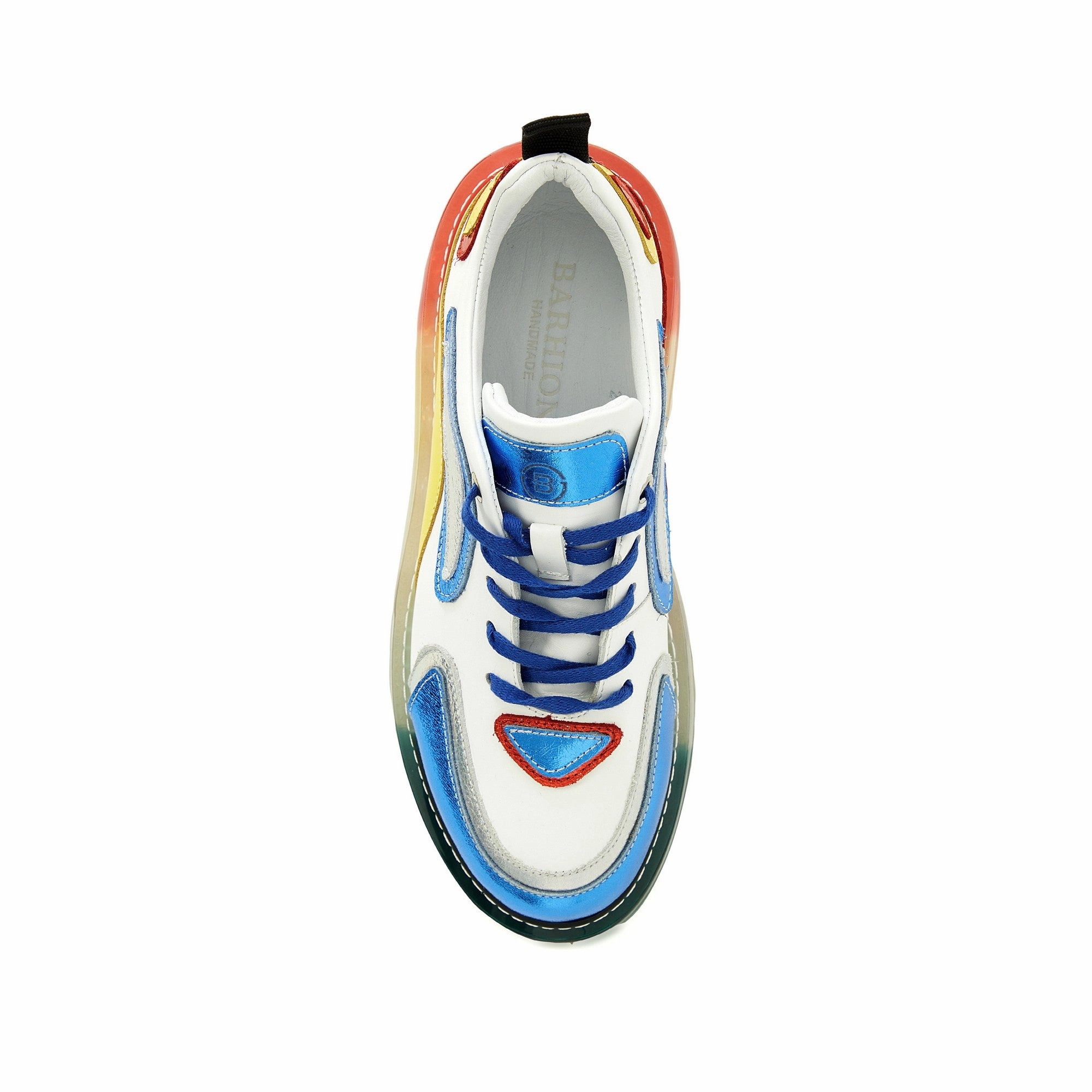 Mint Green Sneakers Women's Calf Leather Handmade Sneakers W5011