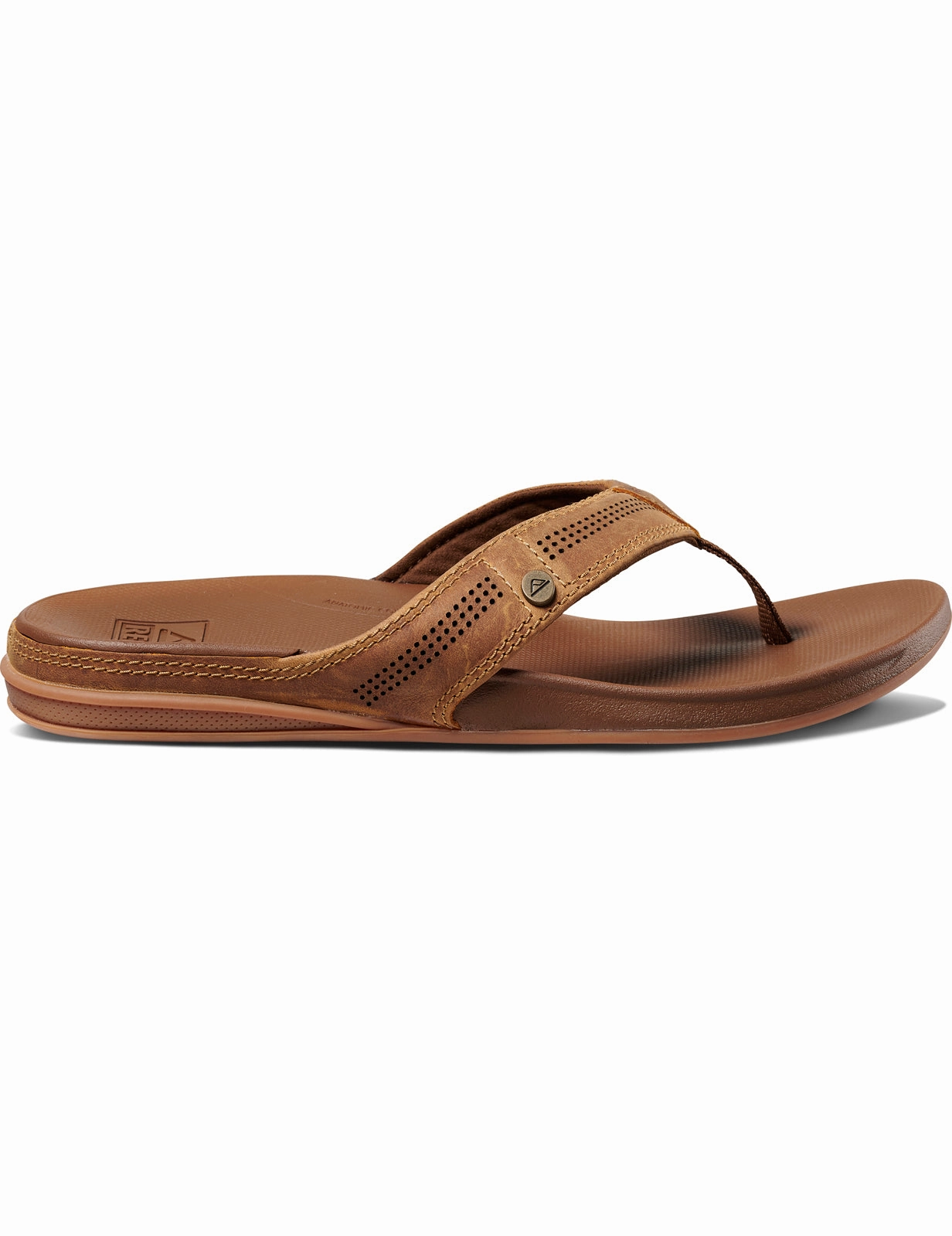 Flip Or Flop New Reef Cushion Lux Leather Sandals in Toffee