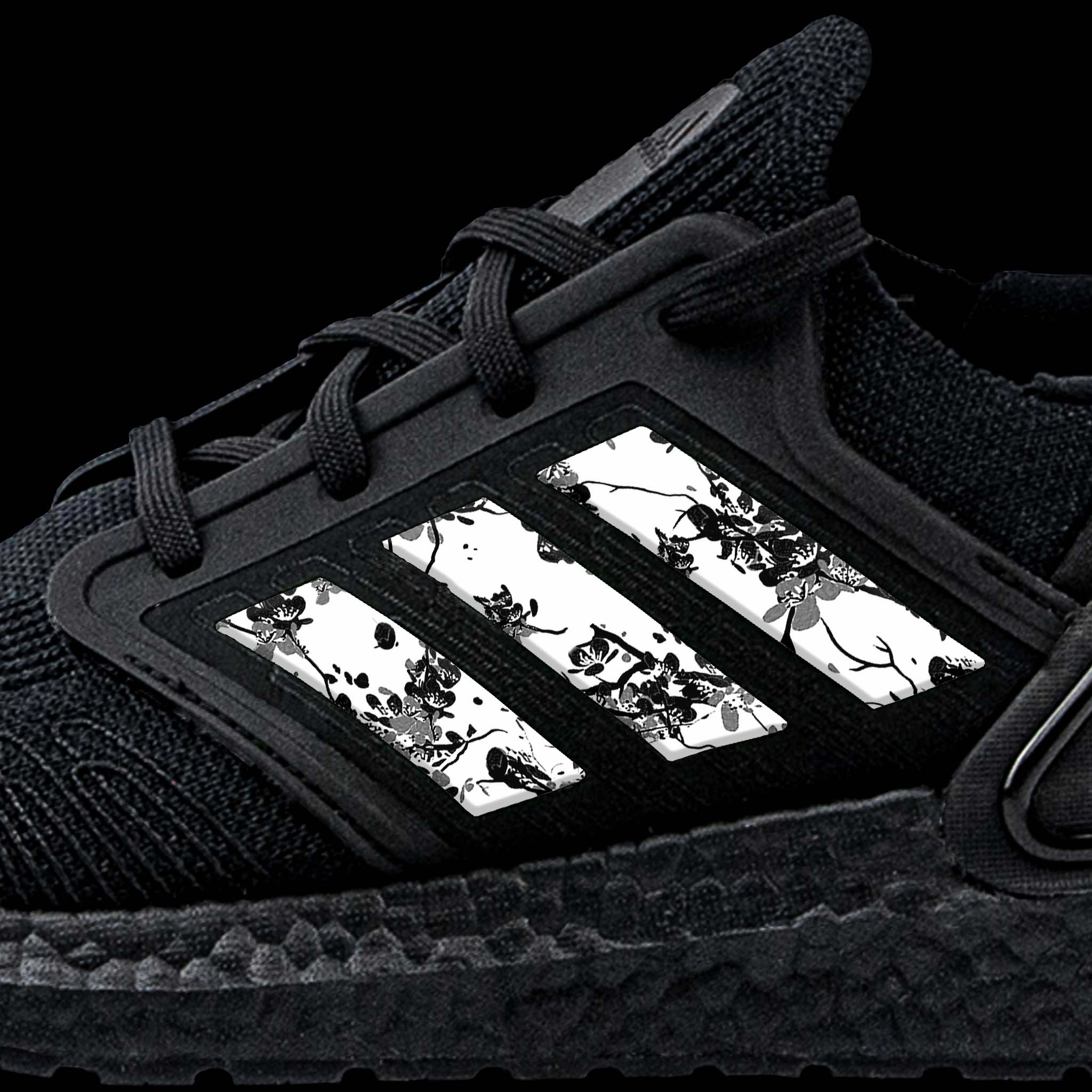 Adidas Torsion Tennis Shoe White/Black Cherry Stripes for Ultra Boost 20