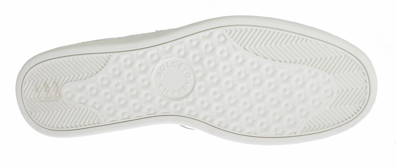 Size 18 Casual Shoes White Caiman Crocodile Leather Sneaker Shoes