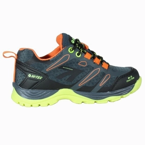 Trail Shoes Sports Shoes for Kids Hi-Tec Toubkal Low Waterproof Grey