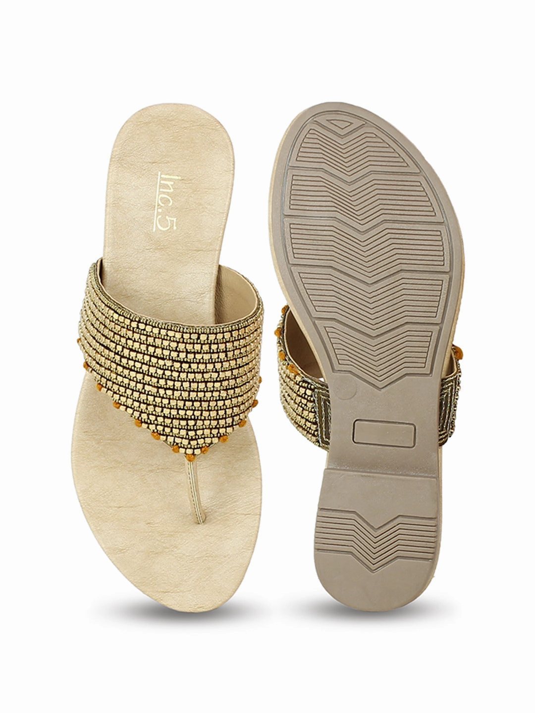 Velvet Flat Shoes Women Antique Embellished Ethnic Open Toe Flats