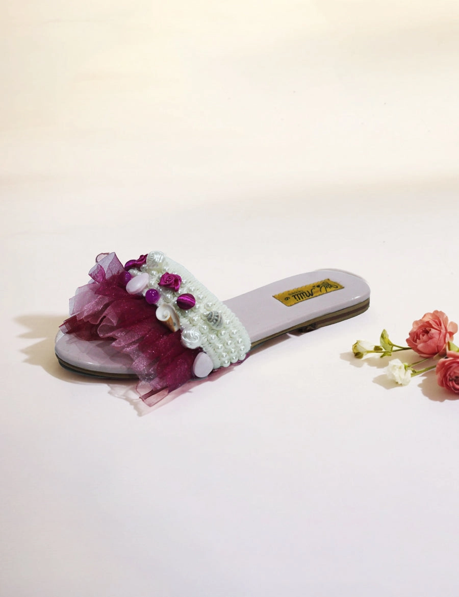 Lace Flat Shoes Wedding Women Flat Slipper