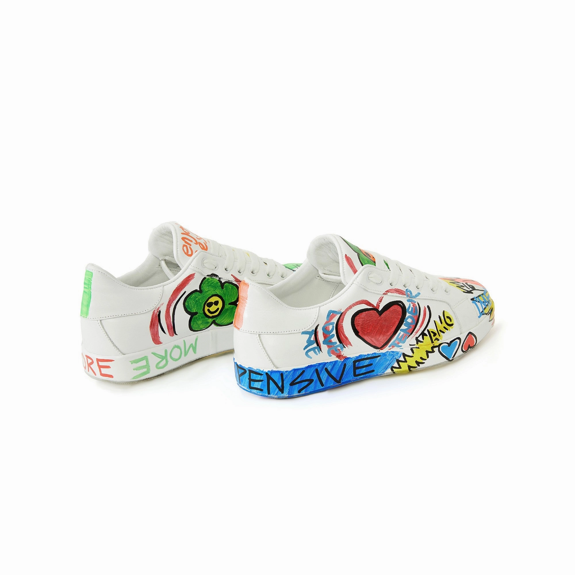 Spin Sneakers Women's Calf Leather Handmade Sneakers W5022