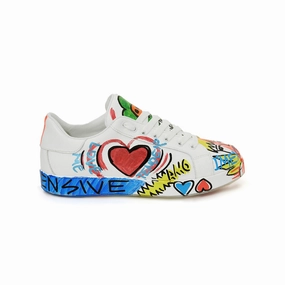 Women's Calf Leather Handmade Sneakers W5022 Ggdb Sneakers