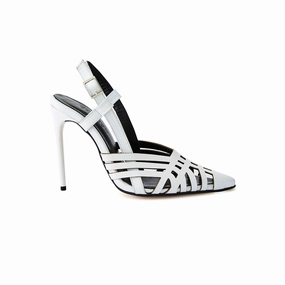 Women's Calf Leather Handmade Stiletto W2007 Casual Mary Jane Slip On Shoe