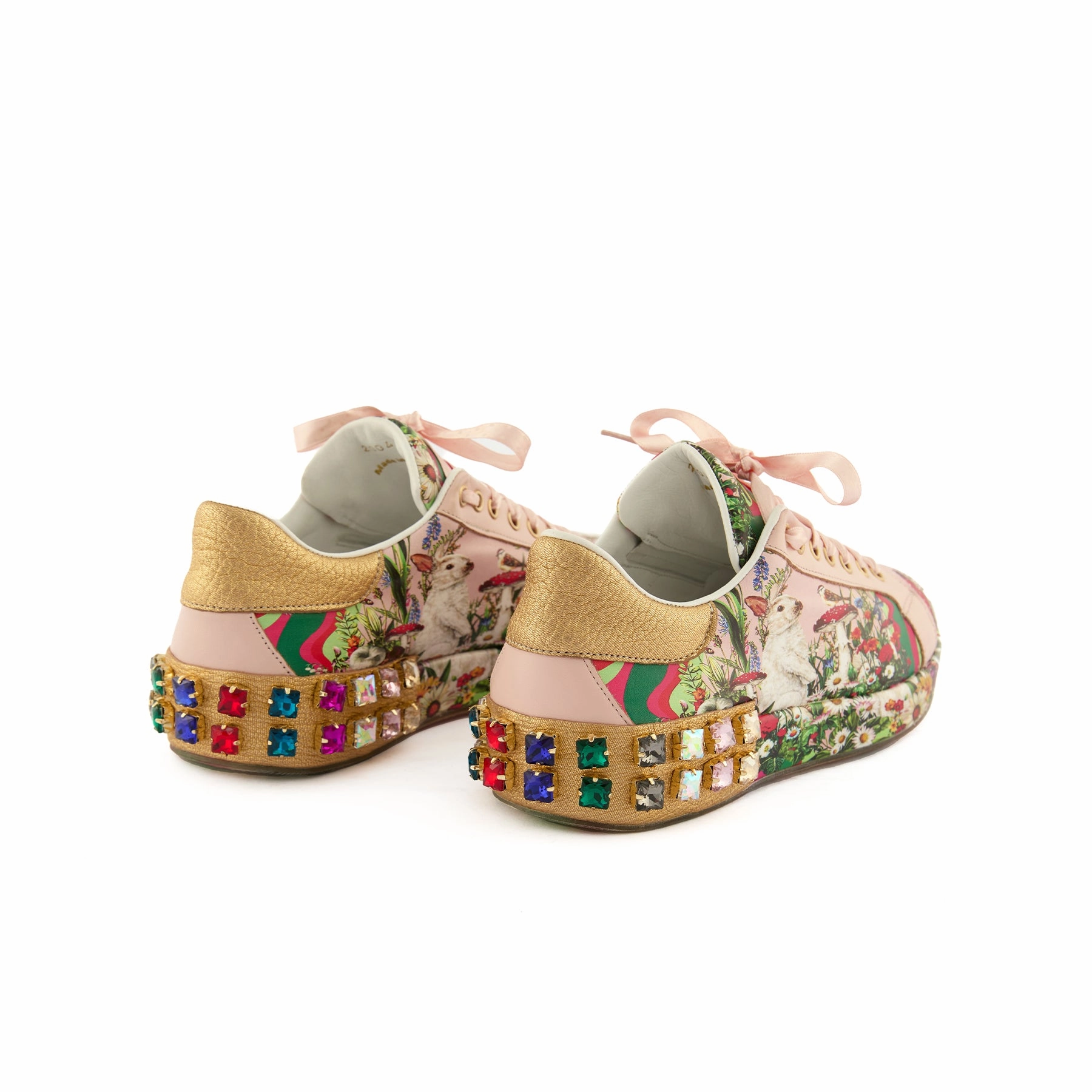 Women's Pink Calf Leather Handmade Sneakers W5024 Es Sneakers Skateboarding