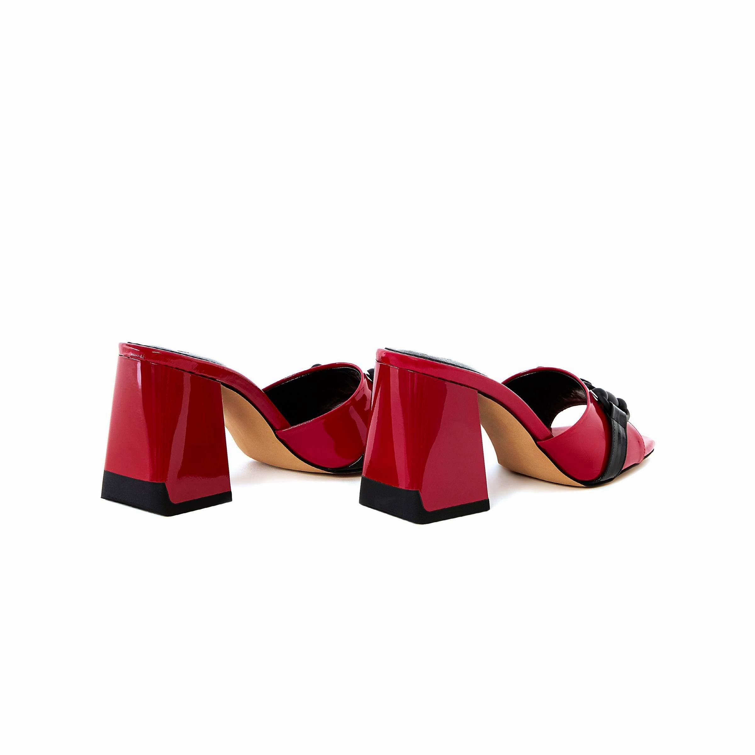 Casual Wear And Shoes Bellflower Women's Rugan Calf Leather Mid Heeled Handmade Slides W6001