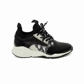 Diabetic Walking Sneakers Women's Snake Leather Handmade Sneakers W5010