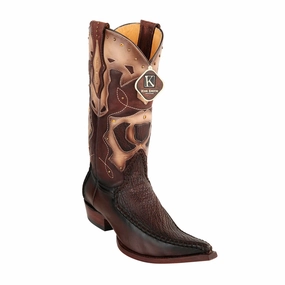 Gianni Bini Boots Men's King Exotic Genuine Sharkskin Boots 3x Toe Burnished Brown (495v20907)
