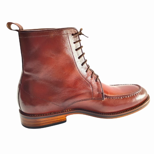 Bespoke Handmade Boots, Custom Made Boots, Handstiched, Hand Polished Goodyear Welted Brown Premium Quality Leather Laceup Mens Boots Muck Boots Walmart