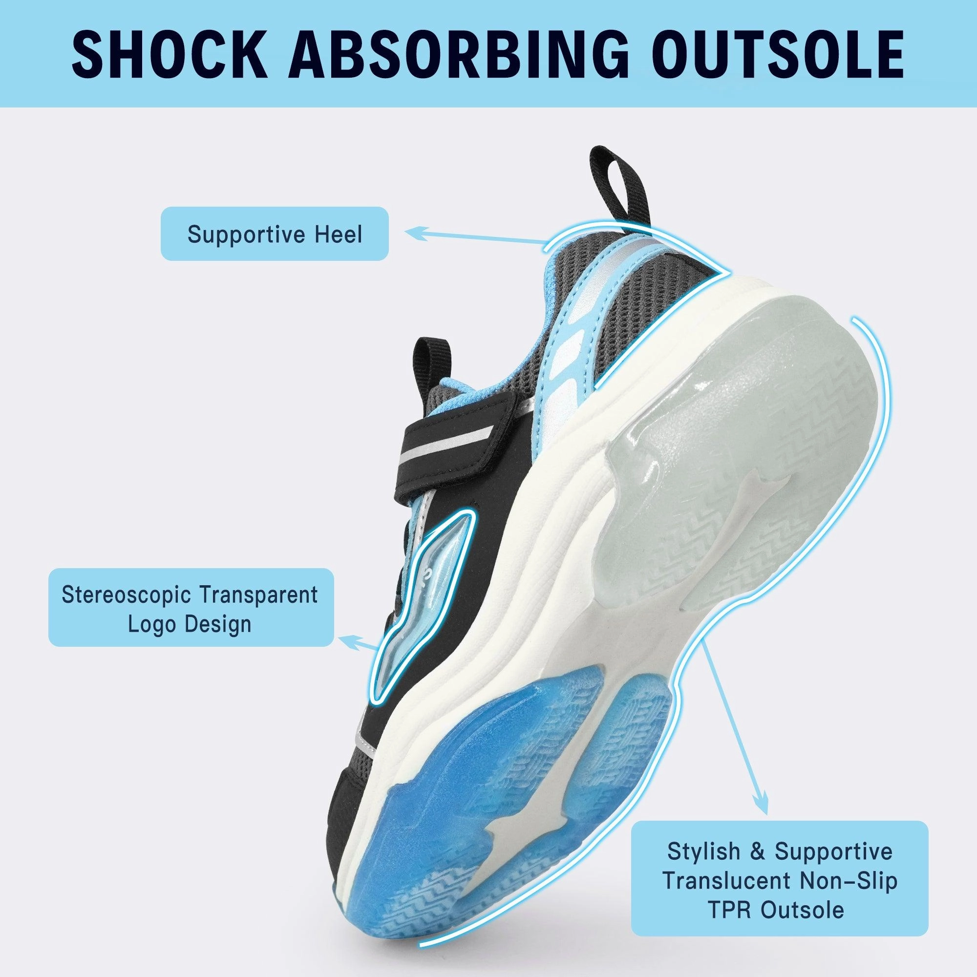 Levis Sneakers YESKIS FutuVibe Light Up Boys Sneakers for Kids Black/Light Blue