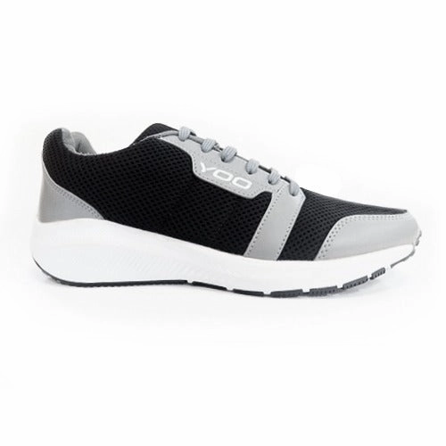 YOO  CUT AND SAW BLACK CASUAL SHOES FOR GENTS - TRACK Casual Slip On Shoes Wide Width