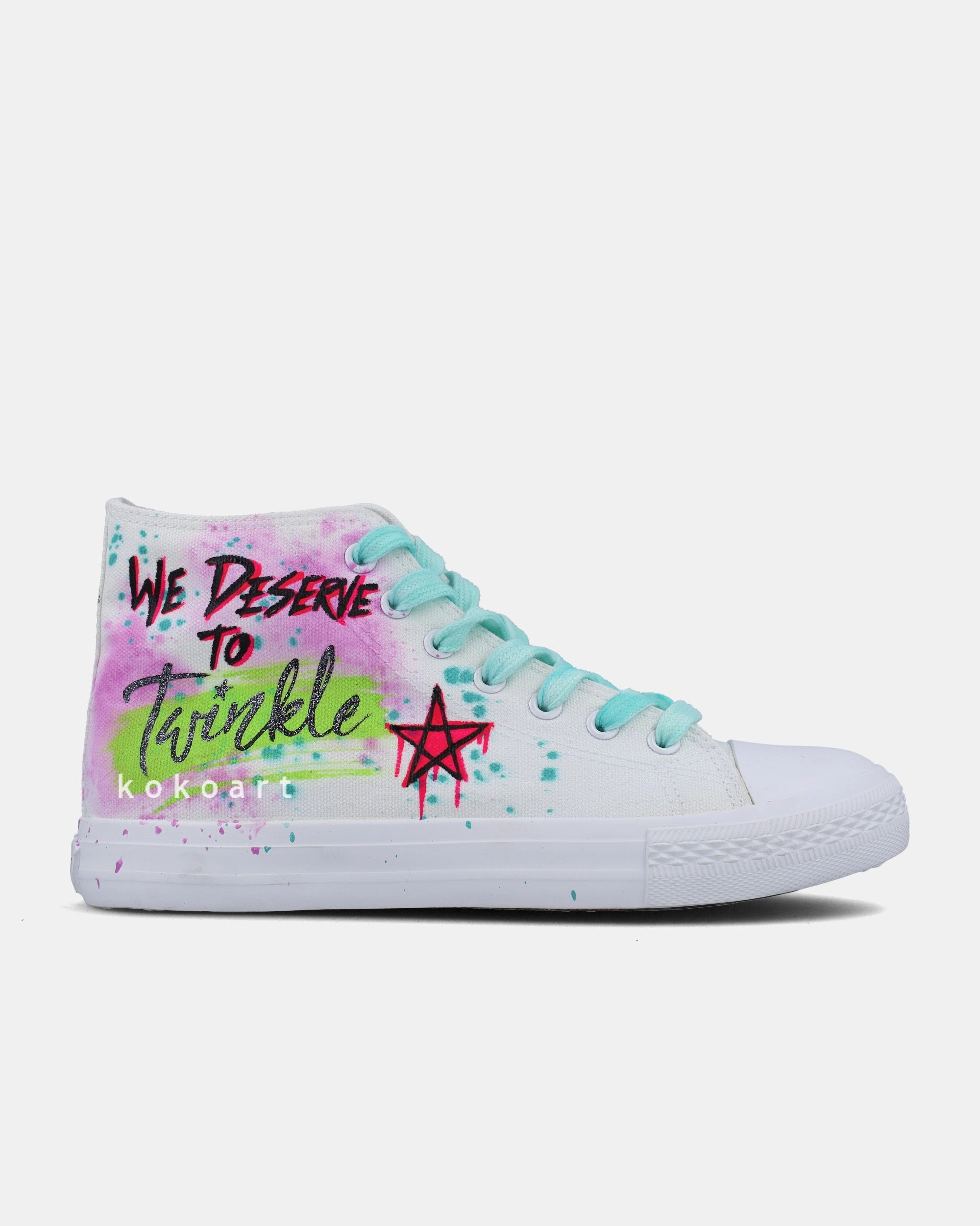 You Deserve to Twinkle Hand Painted Shoes