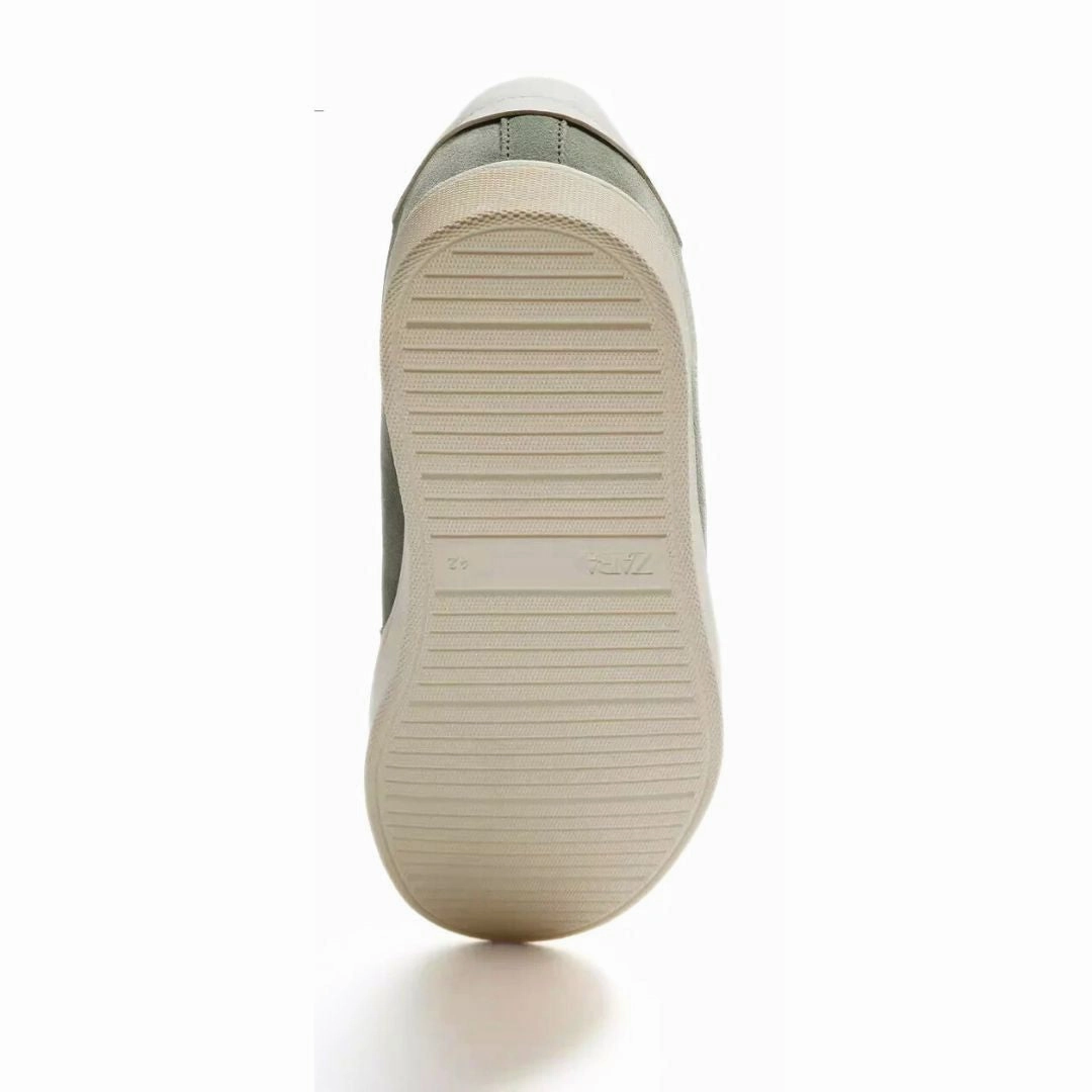 ZARA Flate Suede Sneakers 2214-320-GRN Narrow Shoes Flats