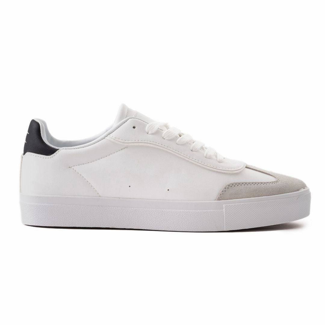 ZARA Retro Leather Sneakers 2205-2203-WHT Wearing Flat Shoes